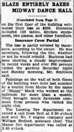 Midway Gardens (Midway Ballroom) - JAN 1934 FIRE